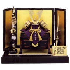 85 金箔山水高床台飾り台台五月人形