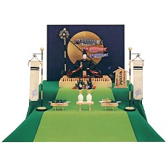 久月　若大将 久月 五月人形 子供大将ケース飾り 6号 すこやか 若大将取付