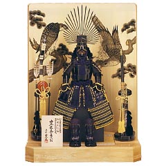 五月人形: 10号　豊臣秀吉　オルゴール　黒色付