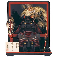 五月人形: 7号　覇王（織田信長）　オルゴール　黒色付