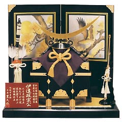 五月人形: 16号　伊達政宗　オルゴール　黒色付