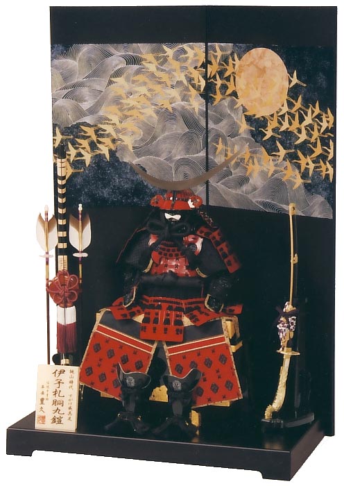 10号 赤塗 伊達政宗 オルゴール 黒色付