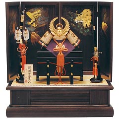 五月人形: 30号　徳川　オルゴール　黒色付