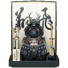 五月人形: 鎧1／4号二曲屏風床飾り