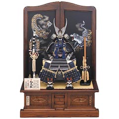 五月人形: 鎧10号二曲屏風床飾り