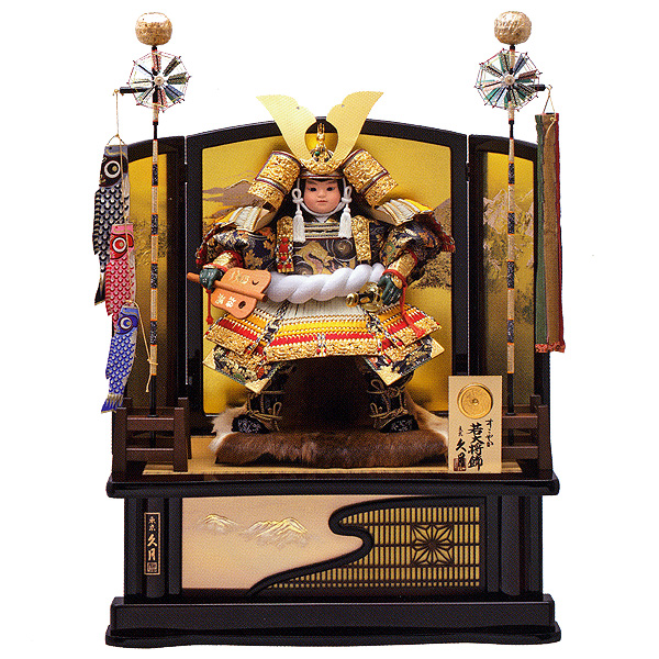 祥巧作 久月監製 正絹緋縅鎧着大将