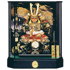五月人形: 久月　9号大将　取付ケース飾り