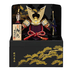 五月人形: 兜10号収納箱飾り　【536-512】