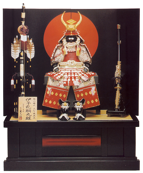 赤塗 武田信玄 12号 オルゴール黒色付 【501698】