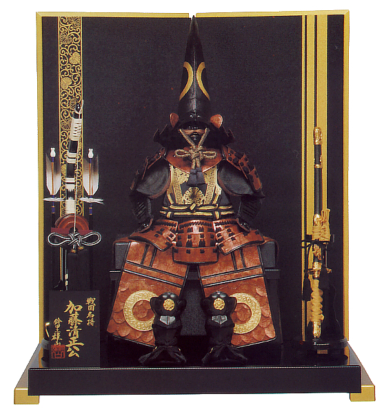 雄山　加藤清正　7号　オルゴール黒色付　【501739】