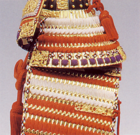 平安武久作　京甲冑　承徳　13号　正絹縅　本金鍍金　本金箔押　白檀塗　金沢箔屏風　【501753】