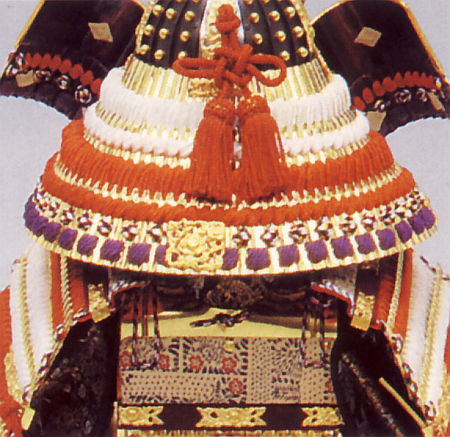平安武久作　京甲冑　承徳　13号　正絹縅　本金鍍金　本金箔押　白檀塗　金沢箔屏風　【501753】