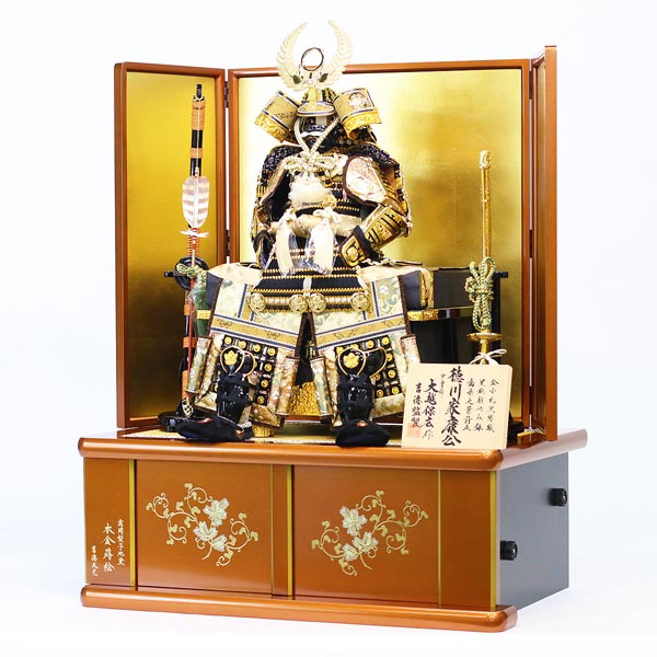 吉徳　 五月人形　大越保広作 黒糸縅 徳川家康公 鎧飾り 大御所飾り　詳細画像