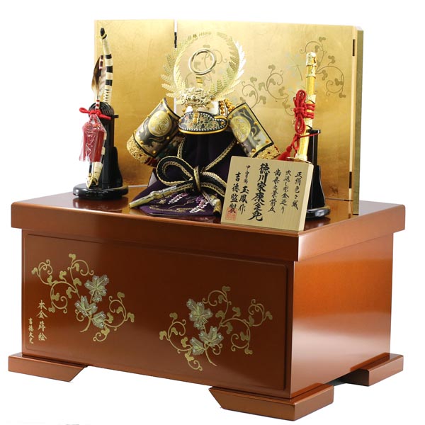 吉徳　 五月人形　色々縅 兜 大御所収納飾り　詳細画像