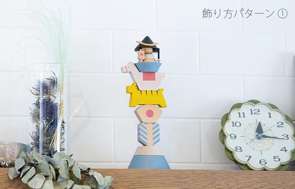 五月人形 徳永鯉のぼり プーカのたんたんご 絵本付き 木製円形飾り台セット 詳細画像