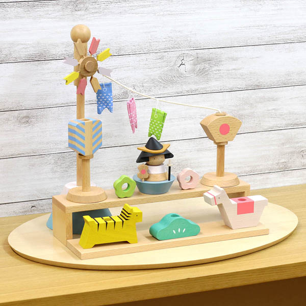 プーカのたんたんご 絵本付き 木製円形飾り台セット