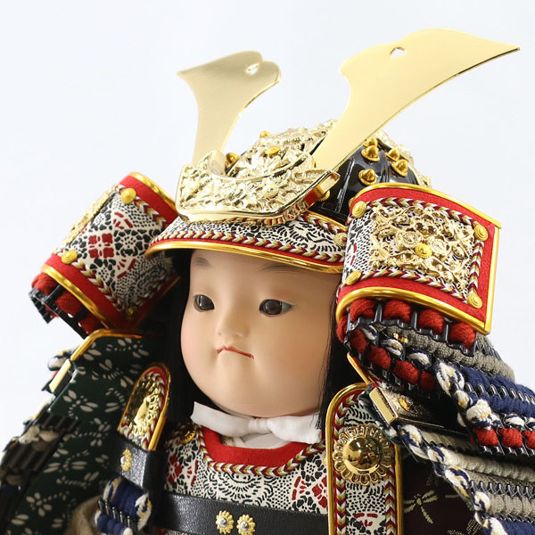 五月人形 幸一光 駿 (しゅん) 鎧着 正絹 紺段威 西陣金襴衝立 鯉幟 平飾り 詳細画像 幸一光 五月人形 駿 (しゅん) 鎧着 正絹 紺段威 西陣金襴衝立 鯉幟 平飾り 詳細画像