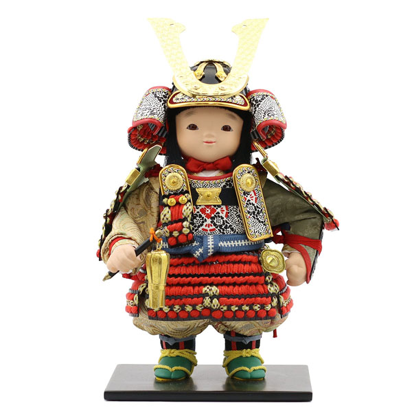 幸一光　 五月人形　愛（いと） 黒小札赤糸威 金襴銀華几帳飾り　詳細画像
