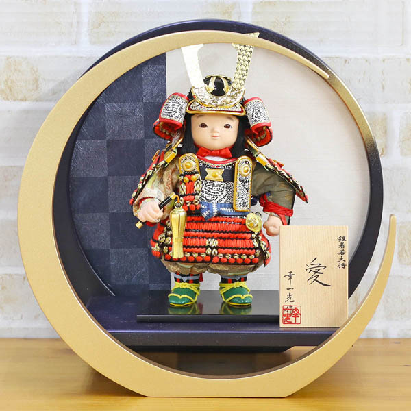 五月人形 幸一光 愛(いと) 黒小札赤糸威 弓太刀 丸型円形 市松柄三日月飾り台 詳細画像 幸一光 五月人形 愛(いと) 黒小札赤糸威 弓太刀 丸型円形 市松柄三日月飾り台 詳細画像