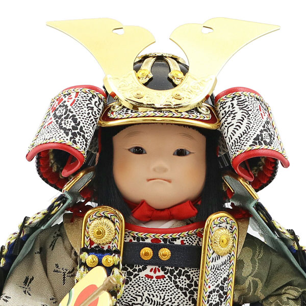 幸一光　 五月人形　希（のぞみ） 黒小札紺裾濃威 ハードメイプル製半円形敷板 鯉幟セット　詳細画像