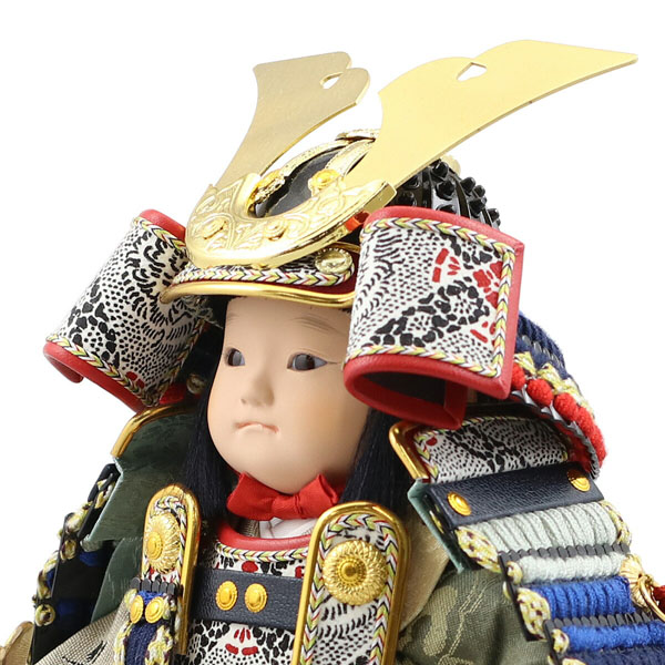 幸一光　 五月人形　希（のぞみ） 黒小札紺裾濃威 ハードメイプル製半円形敷板 鯉幟セット　詳細画像