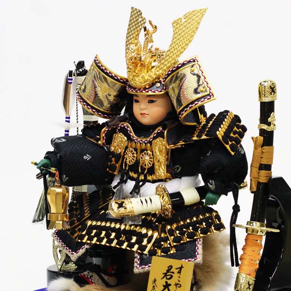 久月　 五月人形　久月 子供大将取付ケース入り オルゴール付き　詳細画像