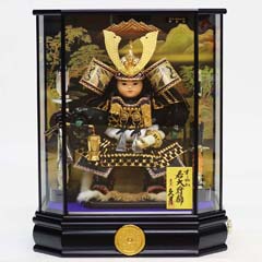 五月人形: 久月 子供大将取付ケース入り オルゴール付き
