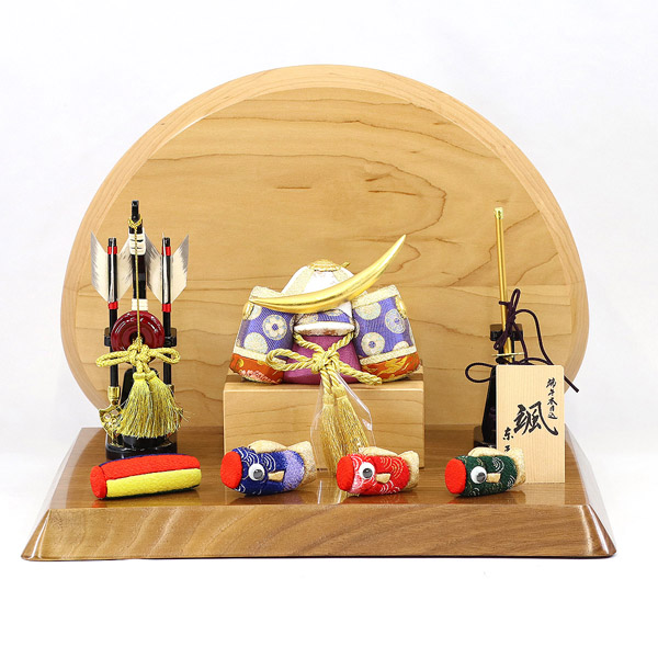 颯 「天」 伊達 高級木材使用台屏風 木目込み鯉のぼり 弓太刀 兜飾り