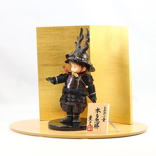 五月人形 壹三 壹三作 もののふ童シリーズ 剣舞 本多忠勝 壱三(いちぞう) 金屏風 ハードメイプル突板 円形台飾り 詳細画像 壹三 五月人形 壹三作 もののふ童シリーズ 剣舞 本多忠勝 壱三(いちぞう) 金屏風 ハードメイプル突板 円形台飾り 詳細画像