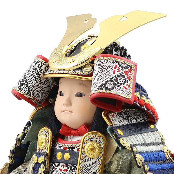 五月人形 幸一光 希(のぞみ) 黒小札紺裾濃威 透かし麻の葉模様 木製 円形 三日月形飾り台 (大) 詳細画像 幸一光 五月人形 希(のぞみ) 黒小札紺裾濃威 透かし麻の葉模様 木製 円形 三日月形飾り台 (大) 詳細画像
