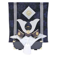 金襴几帳 銀兜飾り