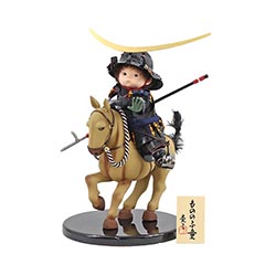 壹三作 もののふ童シリーズ 若駒河原毛馬(薄茶) 政宗参上 壱三（いちぞう） 人形単品