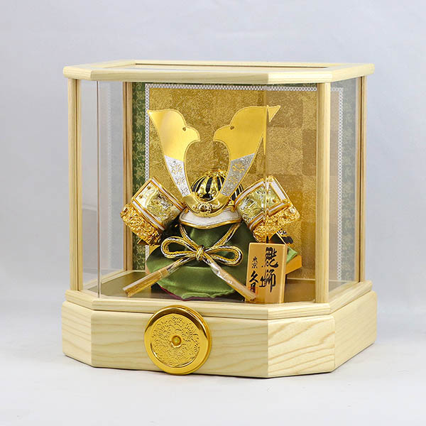 久月　 五月人形　久月 兜飾り 取付ケース入り アクリルケース飾り　詳細画像