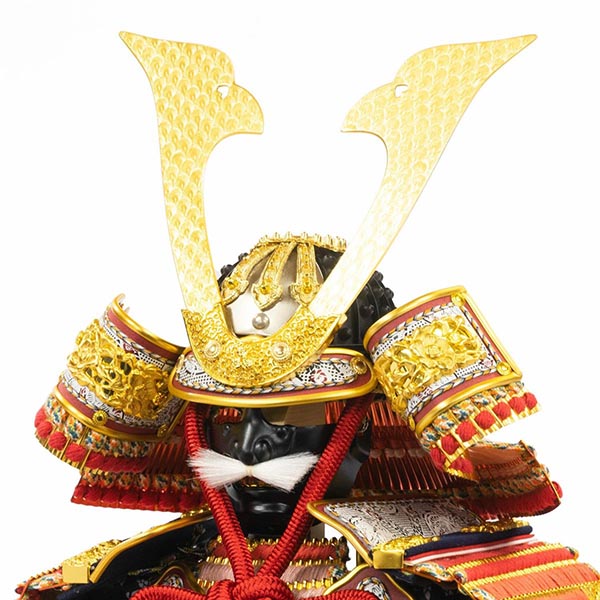 吉徳　 五月人形　雄山作正絹紅匂縅 鎧飾り　詳細画像