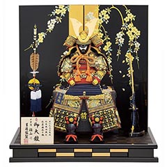 五月人形: 雄山作 正絹色々縅 鎧飾り 【880H81552】