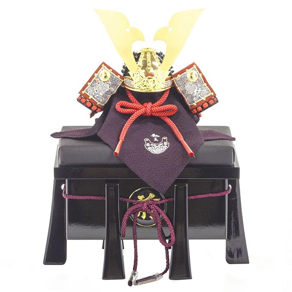 吉徳　 五月人形　加藤鞆美作 正絹紺裾濃縅 和紙小札 兜飾り　詳細画像