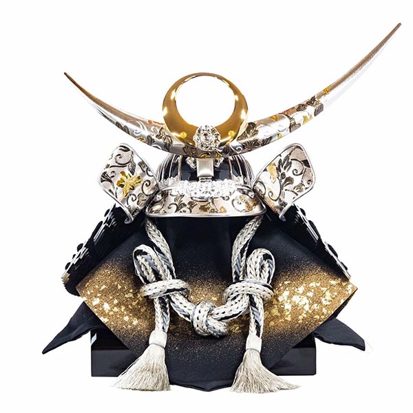 吉徳　 五月人形　黒絲縅 上杉謙信公 兜 収納飾り　詳細画像