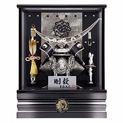 五月人形 兜飾り コンパクト 兜 ガラスケース飾り kabuto 富岳