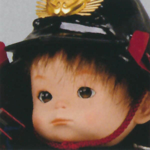 平安豊久　 五月人形　壹三作 （いちぞう） 一番星織田 木製飾り台 登竜門LED灯り付き屏風 子供大将飾り　詳細画像