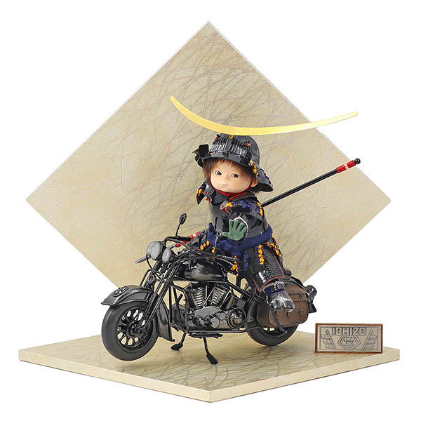 壹三作 わんぱくライダーミニョン クラシック 政宗参上 バイク 壱三（いちぞう） 銀色 菱形屏風