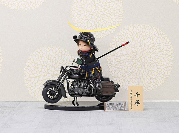 壹三　 五月人形　壹三作 わんぱくライダーミニョン クラシック 政宗参上 バイク 壱三（いちぞう） 人形単品　詳細画像