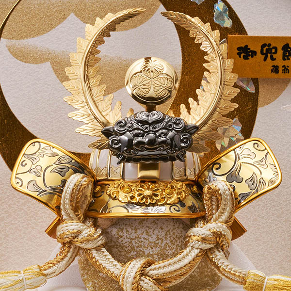 藤翁　 五月人形　みづほ 兜飾り 新手鏡型アクリルケース飾り　詳細画像