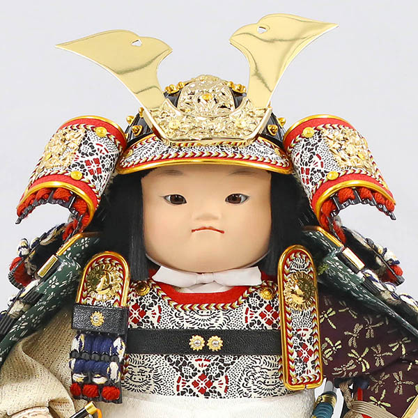 五月人形 幸一光 駿(しゅん) 紺段威 市松・四君子柄 黒塗り アクリルケース飾り 詳細画像 幸一光 五月人形 駿(しゅん) 紺段威 市松・四君子柄 黒塗り アクリルケース飾り 詳細画像