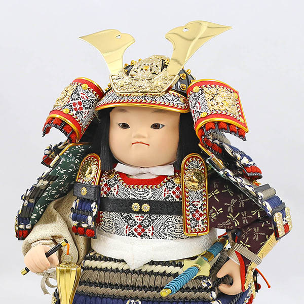 五月人形 幸一光 駿(しゅん) 紺段威 市松・四君子柄 黒塗り アクリルケース飾り 詳細画像 幸一光 五月人形 駿(しゅん) 紺段威 市松・四君子柄 黒塗り アクリルケース飾り 詳細画像