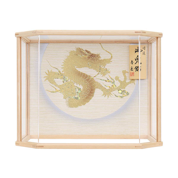 五月人形 フジキ 上杉謙信 兜 白木 木目 六角 前面アクリル ケース飾り 詳細画像 フジキ 五月人形 上杉謙信 兜 白木 木目 六角 前面アクリル ケース飾り 詳細画像