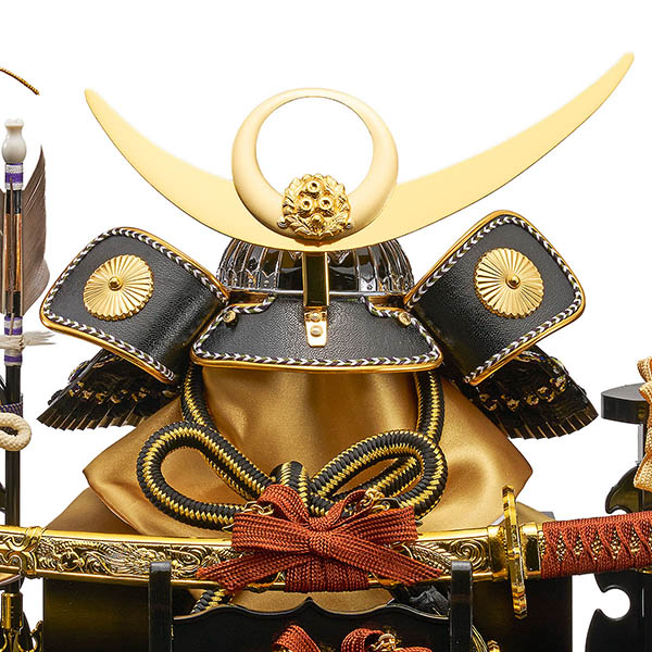 五月人形 藤翁 六角武勇 上杉謙信 兜飾り 六角 黒金ボカシ塗り アクリルケース 詳細画像 藤翁 五月人形 六角武勇 上杉謙信 兜飾り 六角 黒金ボカシ塗り アクリルケース 詳細画像