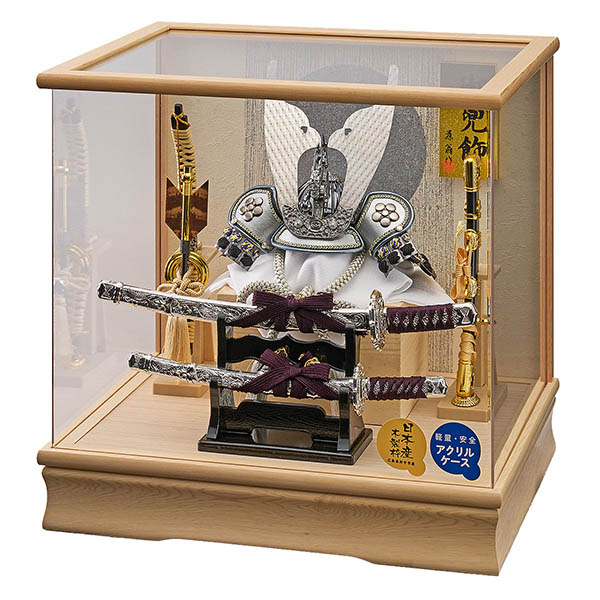 五月人形 藤翁 竜宝 貫先 兜飾り 白木 木目 アクリルケース 詳細画像 藤翁 五月人形 竜宝 貫先 兜飾り 白木 木目 アクリルケース 詳細画像