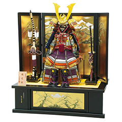 五月人形: 5才 着用大樹 着用鎧飾り 高床台