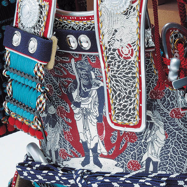 平安豊久　 五月人形　雄山作 四分の一 本仕立浅葱威大鎧 浅葱威 鎧飾り　詳細画像