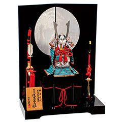 五月人形: 雄山作 四分の一 本仕立浅葱威大鎧 浅葱威 鎧飾り